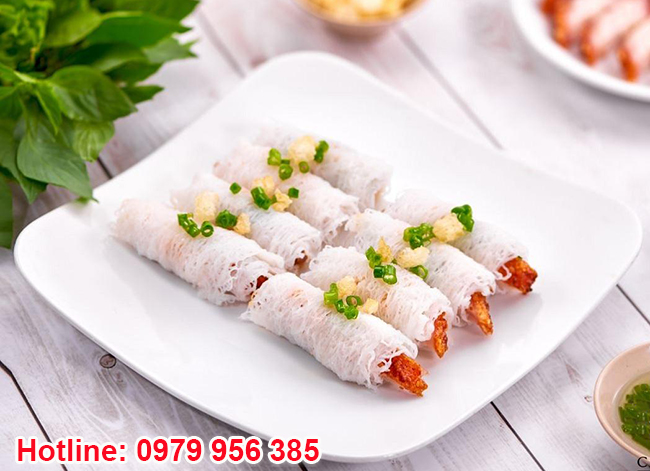 Heo quay chay cuốn bánh hỏi