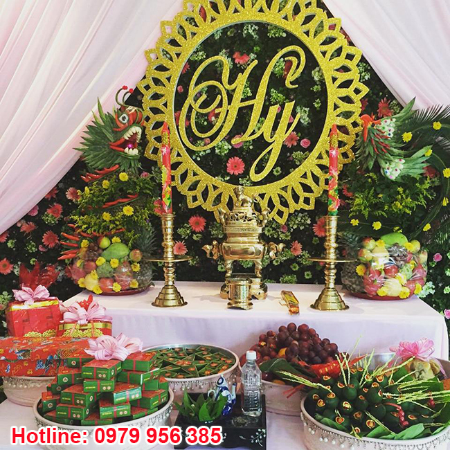 Những vật phẩm cần thiết để trang trí bàn thờ gia tiên ngày cưới hỏi