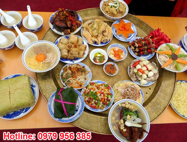 Thực đơn cho bữa tiệc đầy tháng